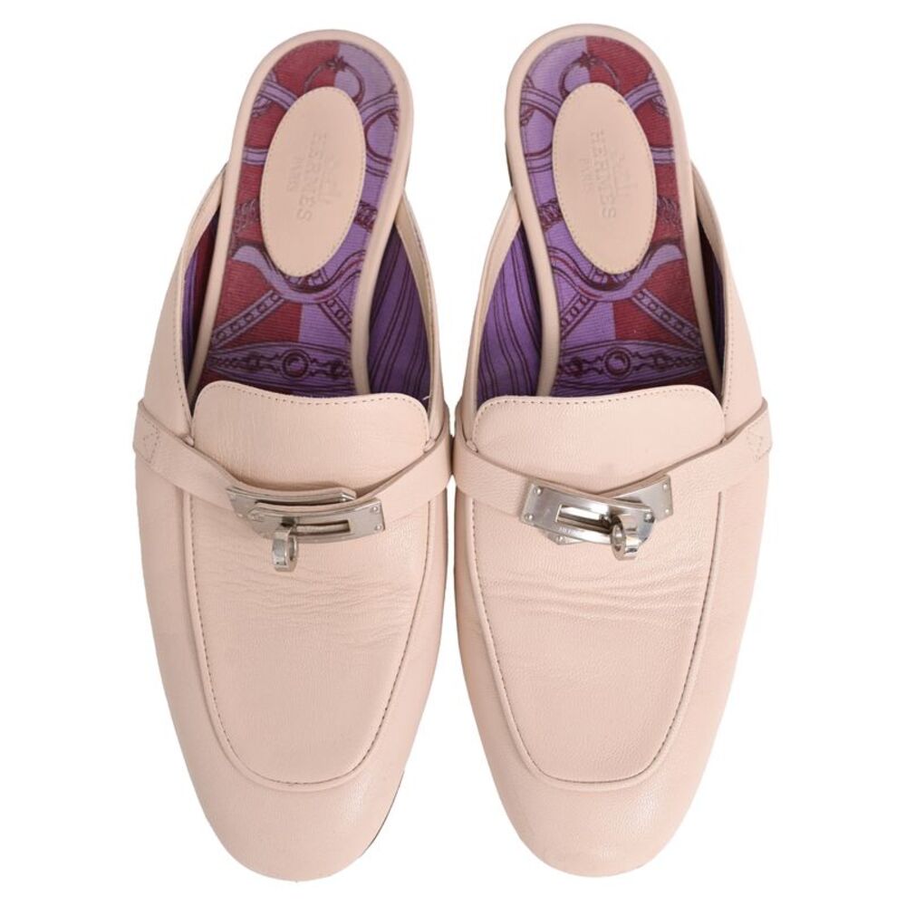 Hermès Oz Mules in Beige Leather - Picture 5 of 12